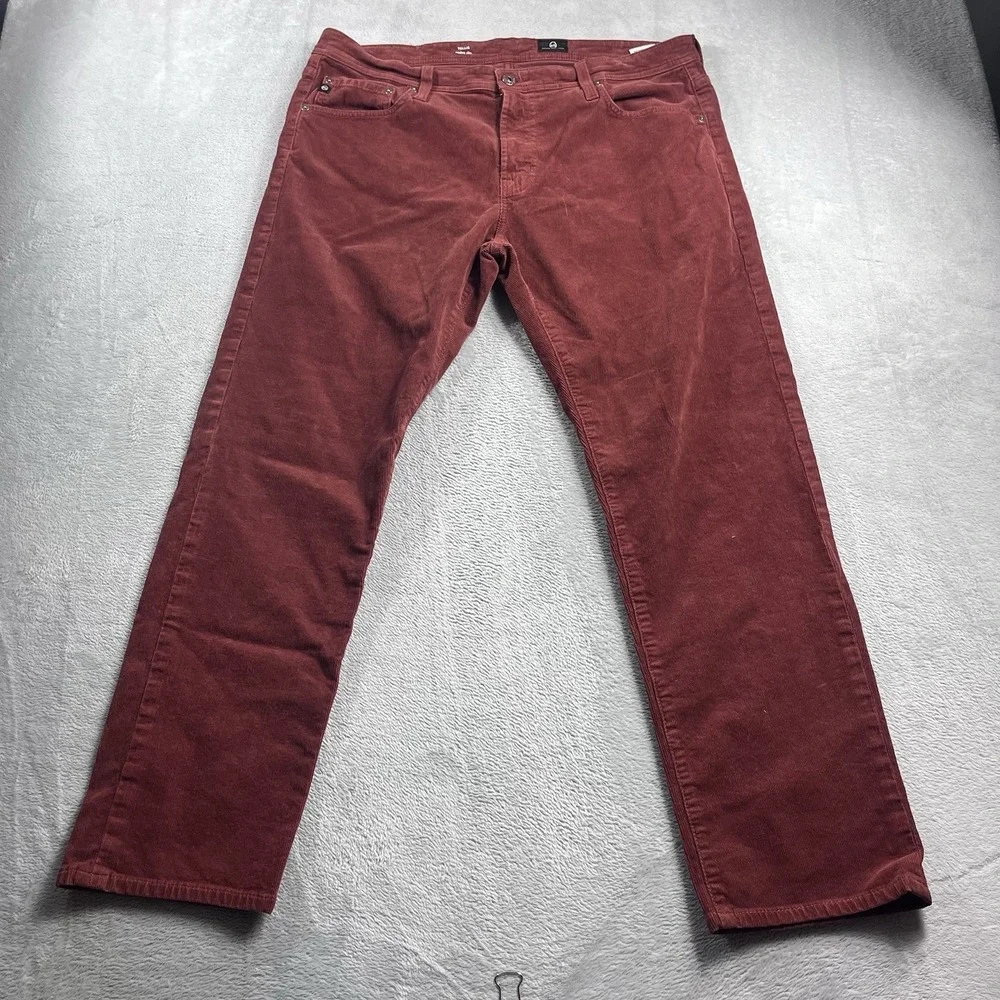AG Adriano Goldschmied Men's Size 36x28* Tellis Modern Slim Red Corduroy Pants